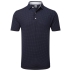 Polo Stretch Lisle Dot Print Navy With White