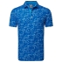 Polo Golf Course Doodle Pique Deep Blue