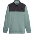 Pull Colorblock 1/4 Zip Black Eucalyptus Heather