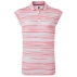 Polo Cap Sleeve Watercolour Print Lisle White Pink