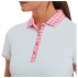 Polo Gingham Trim Pique W White
