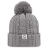 Bonnet Cable Knit Bobble Grey