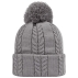 Bonnet Cable Knit Bobble Grey